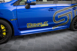 Seitenschweller Ansatz Cup Leisten V.2 passend für Subaru WRX STI Mk1 schwarz Hochglanz