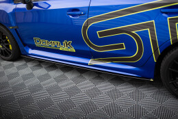 Seitenschweller Ansatz Cup Leisten V.2 passend für Subaru WRX STI Mk1 schwarz Hochglanz