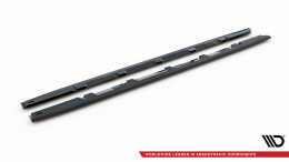 Seitenschweller Ansatz Cup Leisten V.2 passend für Subaru WRX STI Mk1 schwarz Hochglanz