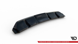 Mittlerer Cup Diffusor Heck Ansatz DTM Look passend für Kia Ceed GT Mk3 Facelift schwarz Hochglanz