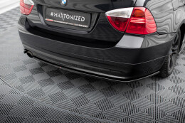 Heck Ansatz Flaps Diffusor für BMW 3er Touring E91 schwarz Hochglanz