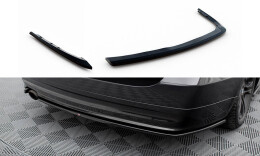 Heck Ansatz Flaps Diffusor passend für BMW 3er Touring E91 schwarz Hochglanz
