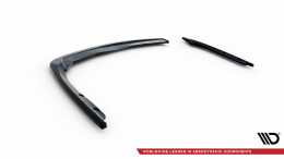 Heck Ansatz Flaps Diffusor passend für BMW 3er Touring E91 schwarz Hochglanz