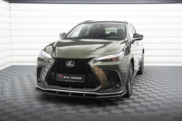 Cup Spoilerlippe Front Ansatz V.1 passend für Lexus NX F-Sport Mk2 schwarz Hochglanz