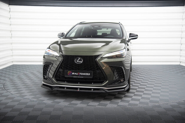 Cup Spoilerlippe Front Ansatz V.2 passend für Lexus NX F-Sport Mk2 schwarz Hochglanz