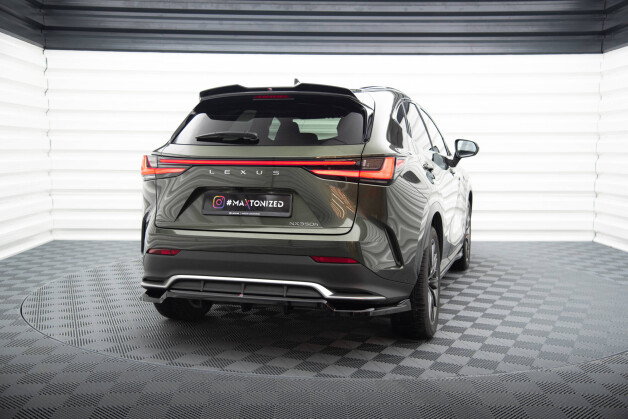 Mittlerer Cup Diffusor Heck Ansatz DTM Look passend für Lexus NX F-Sport Mk2 schwarz Hochglanz