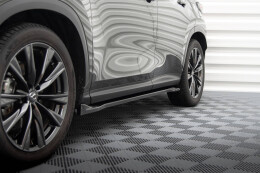 Seitenschweller Ansatz Cup Leisten für Lexus NX F-Sport Mk2 schwarz Hochglanz