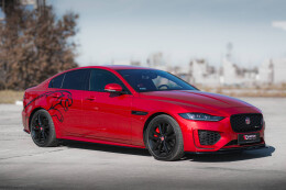 Cup Spoilerlippe Front Ansatz passend für Jaguar XE R-Dynamic X760 Facelift schwarz Hochglanz