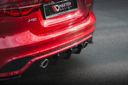 Heck Ansatz Diffusor passend für Jaguar XE R-Dynamic X760 Facelift schwarz Hochglanz