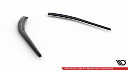 Heck Ansatz Flaps Diffusor passend für Jaguar XE R-Dynamic X760 Facelift schwarz Hochglanz