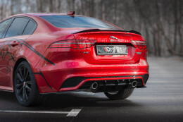 Street+ Heck Ansatz Flaps passend für Jaguar XE R-Dynamic X760 FL schwarz Hochglanz