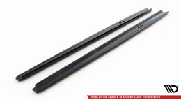 Seitenschweller Ansatz Cup Leisten für Jaguar XE R-Dynamic X760 Facelift schwarz Hochglanz