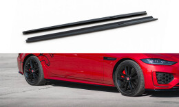 Seitenschweller Ansatz Cup Leisten passend für Jaguar XE R-Dynamic X760 Facelift schwarz Hochglanz