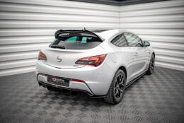 Heck Ansatz Flaps Diffusor V.2 passend für Opel Astra GTC OPC-Line J schwarz Hochglanz