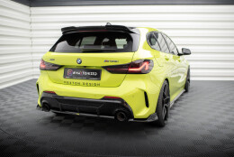 Heck Ansatz Flaps Diffusor V.9 passend für BMW 1er M-Paket / M135i F40 schwarz Hochglanz