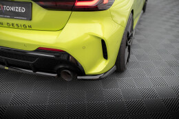 Heck Ansatz Flaps Diffusor V.1 passend für1 BMW 1er M-Paket / M135i F40 schwarz Hochglanz