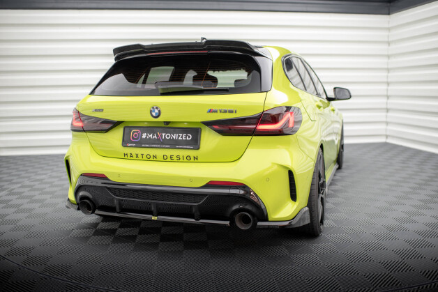Heck Ansatz Flaps Diffusor V.1 passend für2 BMW 1er M-Paket / M135i F40 schwarz Hochglanz