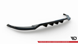 Mittlerer Cup Diffusor Heck Ansatz DTM Look passend für Audi Q8 S-Line Mk1 schwarz Hochglanz