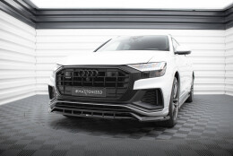 Street+ Spoilerlippe Front Ansatz V.2 passend für Audi SQ8 / Q8 S-Line Mk1 schwarz Hochglanz