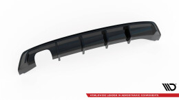 Heck Ansatz Diffusor für Seat Leon Mk3 Facelift schwarz Hochglanz
