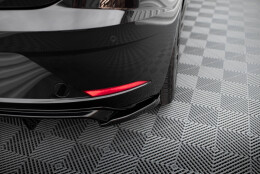 Heck Ansatz Flaps Diffusor V.2 passend für Seat Leon Hatchback Mk3 Facelift schwarz Hochglanz