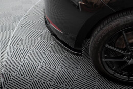 Heck Ansatz Flaps Diffusor V.2 passend für Seat Leon Hatchback Mk3 Facelift schwarz Hochglanz