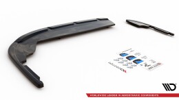 Mittlerer Cup Diffusor Heck Ansatz DTM Look passend für Peugeot 508 Diesel Mk2 schwarz Hochglanz