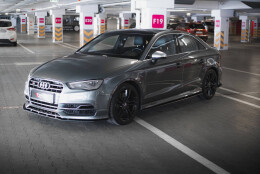 Street Pro Cup Spoilerlippe Front Ansatz passend für Audi S3 / A3 S-Line Limousine 8V SCHWARZ