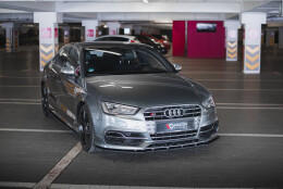 Street Pro Cup Spoilerlippe Front Ansatz passend für Audi S3 / A3 S-Line Limousine 8V rot