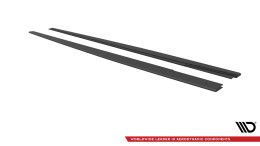 Street Pro Seitenschweller Ansatz Cup Leisten für Audi S3 / A3 S-Line Limousine 8V SCHWARZ