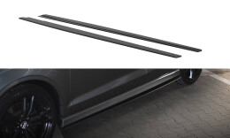 Street Pro Seitenschweller Ansatz Cup Leisten passend für Audi S3 / A3 S-Line Limousine 8V SCHWARZ
