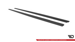 Street Pro Seitenschweller Ansatz Cup Leisten passend für Audi S3 / A3 S-Line Limousine 8V SCHWARZ