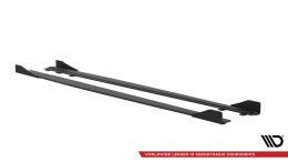 Street Pro Seitenschweller Ansatz Cup Leisten passend für Audi S3 / A3 S-Line Limousine 8V SCHWARZ+ HOCHGLANZ FLAPS