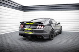 Street Pro Heck Ansatz Flaps Diffusor für Ford Mustang GT Mk6 schwarz