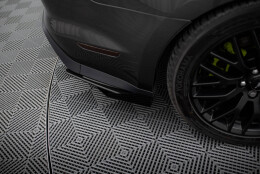 Street Pro Heck Ansatz Flaps Diffusor + Flaps für Ford Mustang GT Mk6  schwarz Hochglanz
