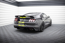 Street Pro Heck Ansatz Flaps Diffusor für Ford Mustang GT Mk6 schwarz+ Hochglanz Flaps