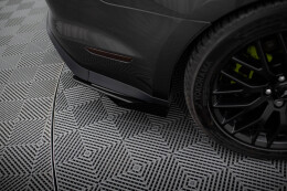 Street Pro Heck Ansatz Flaps Diffusor für Ford Mustang GT Mk6 SCHWARZ+ HOCHGLANZ FLAPS