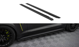 Street Pro Seitenschweller Ansatz Cup Leisten passend für Ford Mustang GT Mk6 rot