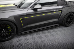Street Pro Seitenschweller Ansatz Cup Leisten passend für Ford Mustang GT Mk6 rot