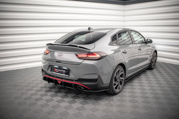 Street Pro Heckschürze Heck Ansatz Diffusor passend für Hyundai I30 Fastback N-Line Mk3 Facelift rot