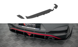 Street Pro Heckschürze Heck Ansatz Diffusor passend für Hyundai I30 Fastback N-Line Mk3 Facelift rot