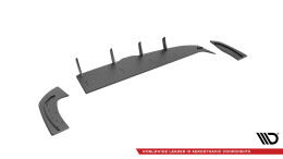 Street Pro Heckschürze Heck Ansatz Diffusor passend für Hyundai I30 Fastback N-Line Mk3 FL rot