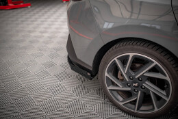 Street Pro Heck Ansatz Flaps Diffusor + Flaps für Hyundai I30 Fastback N-Line Mk3 Facelift schwarz Hochglanz