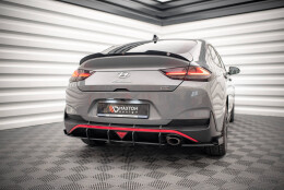Street Pro Heck Ansatz Flaps passend für Hyundai I30 Fastback N-Line Mk3 FL schwarz Hochglanz