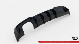 Heck Ansatz Diffusor für Audi A3 S-Line Sportback 8V Facelift (Doppelauspuff li.)