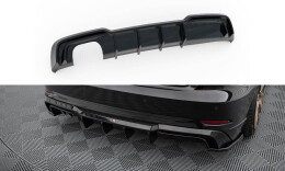 Heck Ansatz Diffusor passend für Audi A3 S-Line Sportback 8V Facelift (Doppelauspuff li.) schwarz Hochglanz