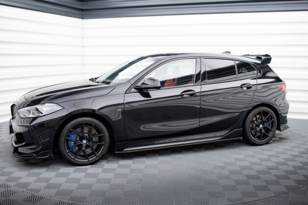 Seitenschweller Ansatz Cup Leisten passend für BMW M135i M-Performance F40 schwarz Hochglanz