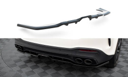 Mittlerer Cup Diffusor Heck Ansatz DTM Look passend für Mercedes-AMG GLE 53 / 63 W167 / W167 Facelift schwarz Hochglanz