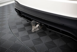 Mittlerer Cup Diffusor Heck Ansatz DTM Look passend für Mercedes-AMG GLE 53 / 63 W167 / W167 Facelift schwarz Hochglanz