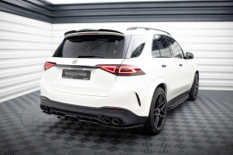 Mittlerer Cup Diffusor Heck Ansatz DTM Look passend für Mercedes-AMG GLE 53 / 63 W167 / W167 Facelift schwarz Hochglanz